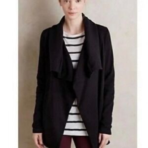 Saturday Sunday Anthropologie Wrap Cardigan Sweatshirt Neutral Soft Cozy Medium